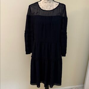 Banana Republic Black Long Sleeve Dress